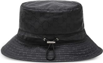 Gucci Omkeerbare hoed met GG monogram gesp - Blauw