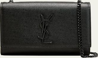 Saint Laurent Kate Small YSL Crossbody Bag in Grained Leather