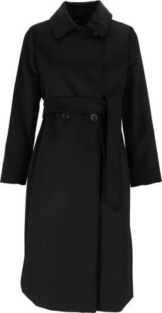 Max Mara Bcollag Mantel - Dames - Mantels - Zwart - Maat: L Wol