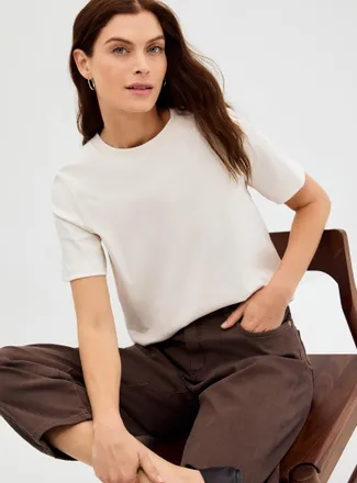 Contemporaine Womens Pima cotton relaxed T-shirt
