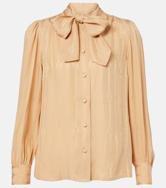 Gucci Interlocking G silk jacquard shirt