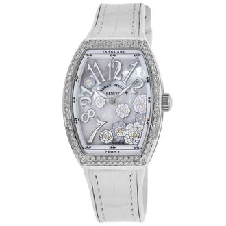 Franck Muller Vanguard Limited Edition Lady Peony Mother of Pearl Dial Custom Diamond Womens Watch V 32 QZ MOP BC AC BC-CD