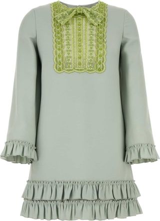 Valentino Garavani Womens Mint Green Wool Blend Mini Dress - Light Grey - Size EU 36 (Womens)