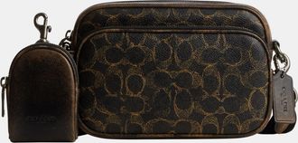 Coach Mens Finlay Crossbody Bag In Loved Signature Canvas - Bronze - One Size