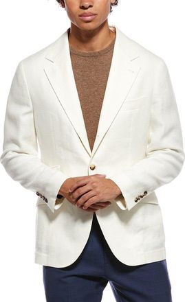 Brunello Cucinelli Linen & Wool-Blend Blazer
