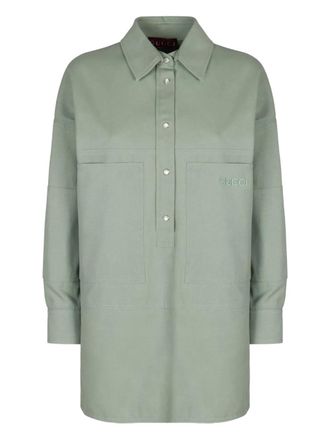 Gucci cotton overshirt - Green