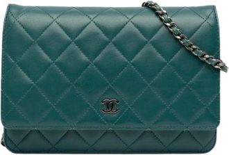 Chanel Pre-owned Vintage Cross Body Bag - Dames - Vintage Schoudertas - Blauw - ONE Size - Leer - Vintage
