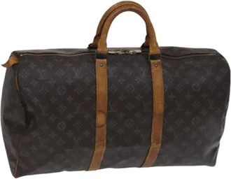 Louis Vuitton Pre-owned Weekend Bags, female, Brown, Size: ONE SIZE Pre-owned Keepall 50 Boston Bag