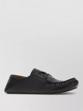 Loewe rambla lace up leather moccasin loafers