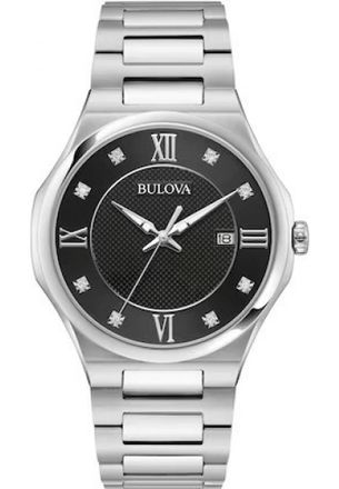 Bulova 96D156 Mens Classic Watch - Silver - One Size
