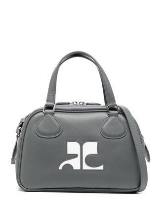 Courrèges Reedition leather tote bag - Grey