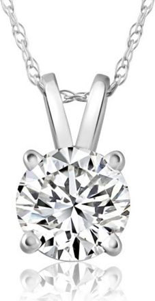 Pompeii3 F/VS1 1.01Ct GIA Certified Natural Diamond Pendant 14k White Gold Necklace