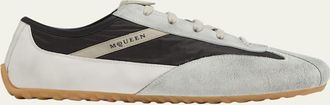 Alexander McQueen Mens Boxe Mixed Media Low-Top Sneakers