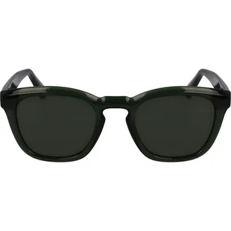 Ferragamo 50mm Modified Rectangular Sunglasses in Transparent Khaki at Nordstrom Rack