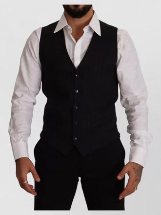Dolce & Gabbana striped virgin wool waistcoat