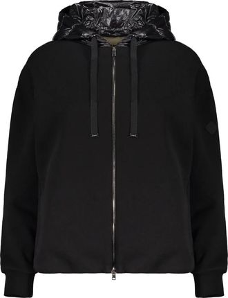Herno Hooded Jacket - Dames - Gewatteerde jassen - Zwart - 2XL - Katoen - Jassen