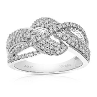 Vir Jewels 3/4 cttw Lab Grown Diamond Ring in Sterling Silver For Women