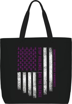 Generic Women Handbag End & Stop Domestic Violence Travel Tote Bag Waterproof Lightweight Beach Travel Bags, For Work, Daily, Wedding, Gym, Holiday