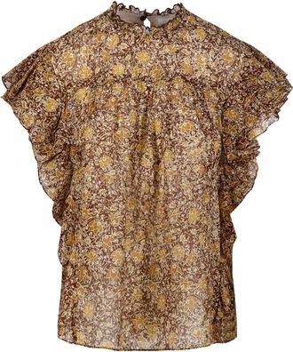 Isabel Marant Daliyane blouse met bloemenprint - Bruin