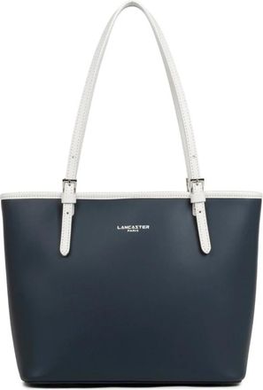 Lancaster Sac cabas &eacute;paule Zipp&eacute;e M Smooth - Dames - Shoppers - Blauw - ONE Size - Leer - Tassen
