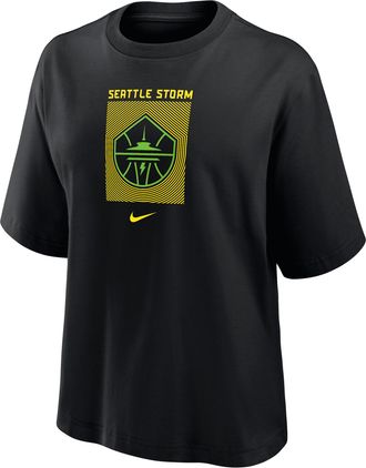 Nike Seattle Storm Nike Womens WNBA Boxy T-Shirt in Black | W11122WSEA-BLK