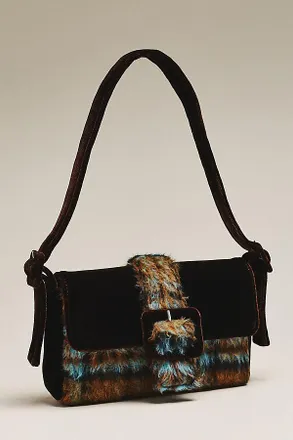 Maeve Velvet Baguette Shoulder Bag
