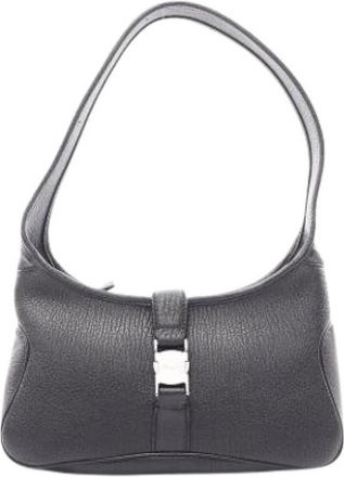 Ferragamo Pre-owned Shoulder Bag - Dames - Vintage Schoudertas - Zwart - ONE Size - Leer - Vintage