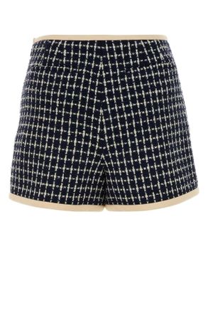 Valentino Garavani Womens Embroidered Tweed Shorts 671