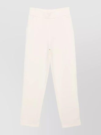 Emporio Armani cotton trousers elasticated waistband side pockets