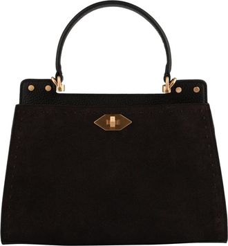 Pourchet Trianon Daim - Dames - Handtassen - Bruin - ONE Size - Leer - Tassen