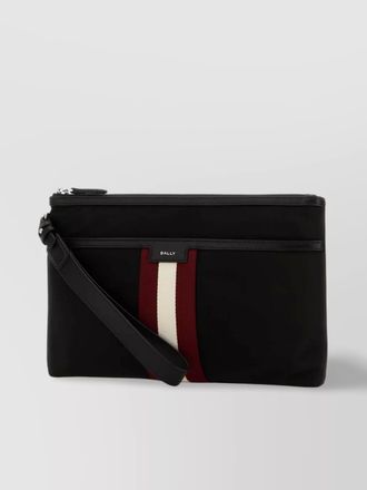 Bally nylon code clutch with wrist strap