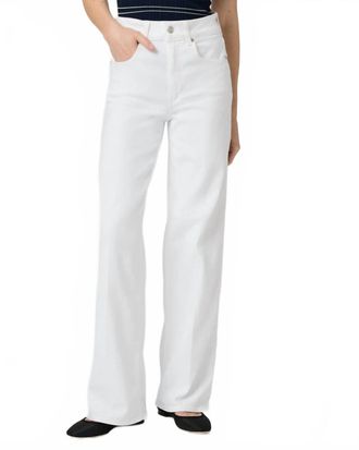 Paige Sasha Wide Leg Jeans In Crisp White