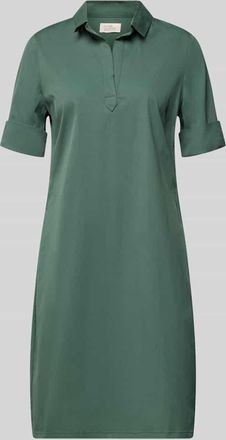 robe l&eacute;g&egrave;re Hemdblusenkleid mit V-Ausschnitt in Gruen, Gr&ouml;&szlig;e 36