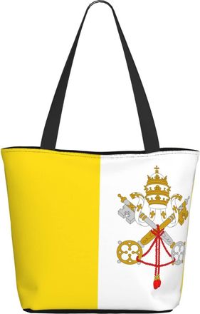 AOOEDM Vatican Flag Ladies Shopping Bag 13x11x7in.The Perfect ValentineS Day Gift.It Is The Best ValentineS Day Gift For Mom, Daughter, Wife,Etc