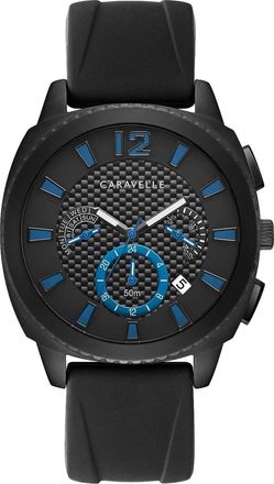 Bulova Mens Caravelle Black carbon fiber Dial Watch