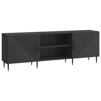 vidaXL Mueble De Tv Negro 150 X 31 X 50 Cm Madera De Ingenier&iacute;a Vidaxl