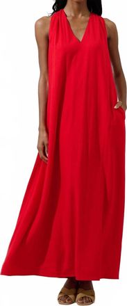 Sugarlips Rubi Halter Neck Maxi Dress In Red