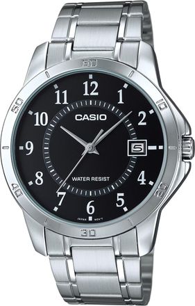 Casio Mens Black Dial Stainless Steel Bracelet Watch - Casio MTP-V004D-1BUDF