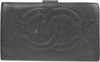 Chanel Pre-owned Wallets, female, Black, Size: ONE SIZE Pre-owned Leather Wallet