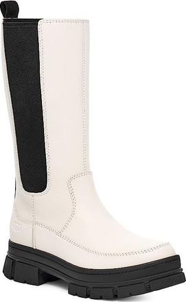 UGG Ashton 1134937-WHT Boot Womens White Leather Waterproof Chelsea JOBB916