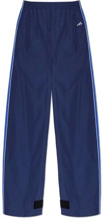 Balenciaga Broeken, Dames, Blauw, XS, Katoen, Wijde broek