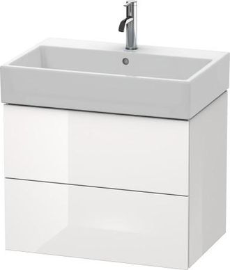 Duravit Duravit L-cube Mueble De Pared, 2 Cajones, 68,4 X 45,9 Cm, Para Vero Air 235070, Color: Laca De Alto Brillo Stone Blue - Lc627604747