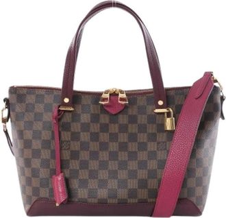 Louis Vuitton Pre-owned Hyde Park Handbag - Dames - Vintage Shopper - Paars - ONE Size - Leer - Vintage
