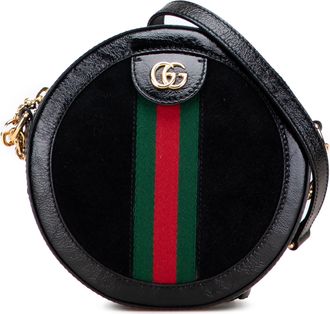 Gucci Pre-owned Womens Ophidia Round Mini Crossbody - Black Leather - One Size