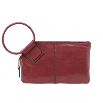 Hobo Sable Wristlet In Cranberry