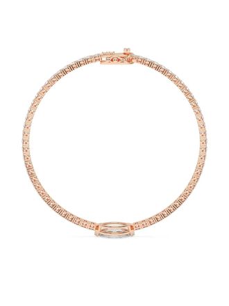 Tilla 14K rose gold diamond tennis bracelet - Pink