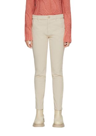 s.Oliver Cordhose S.OLIVER, Damen, Gr. 44, N-Gr, braun, Cord, Obermaterial: 98% Baumwolle, 2% Elasthan, unifarben, regular fit kn&ouml;chellang, Hosen Cordhose, in 