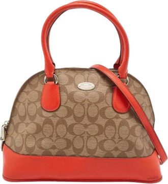 Coach Pre-owned Handbags, female, Orange, Size: ONE SIZE Pre-owned Coated canvas handbags