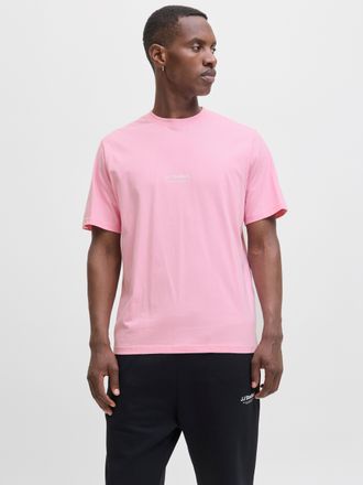 Jack & Jones T-Shirt JACK & JONES JJESOHO TEE SS CREW NECK NOOS, Herren, Gr. XXL, prism pink, Single Jersey, Obermaterial: 100% Baumwolle, bedruckt, relaxed fit no