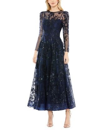 Mac Duggal Embroidered A-Line Gown